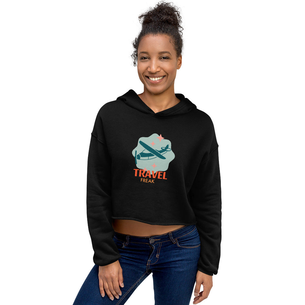 TRAVEL FREAK Crop Hoodie